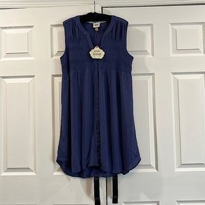Knox Rose Purple Button Down Sun Dress Large